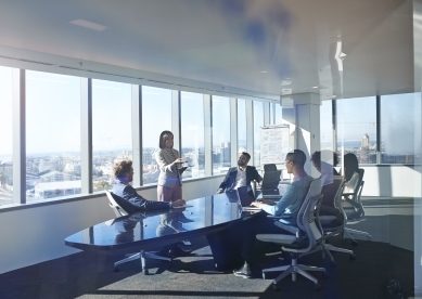 Team of business people in meeting room